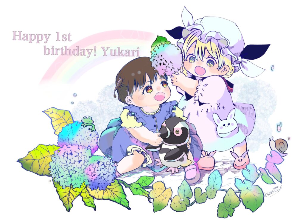 とらじろうさんに描いていただいた娘のイラスト